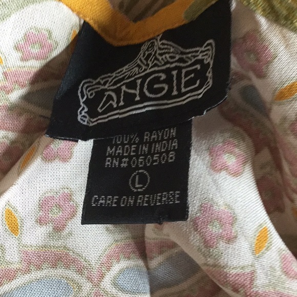 Boho Yellow Floral Print Kimono - Picture 7 of 8